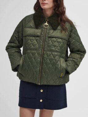 Olive ~ Barbour Beauly Quilted Ladies Jacket MSRP$335 British Elegance